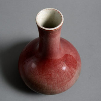 A 19th century qing dynasty sang de boeuf bottle vase