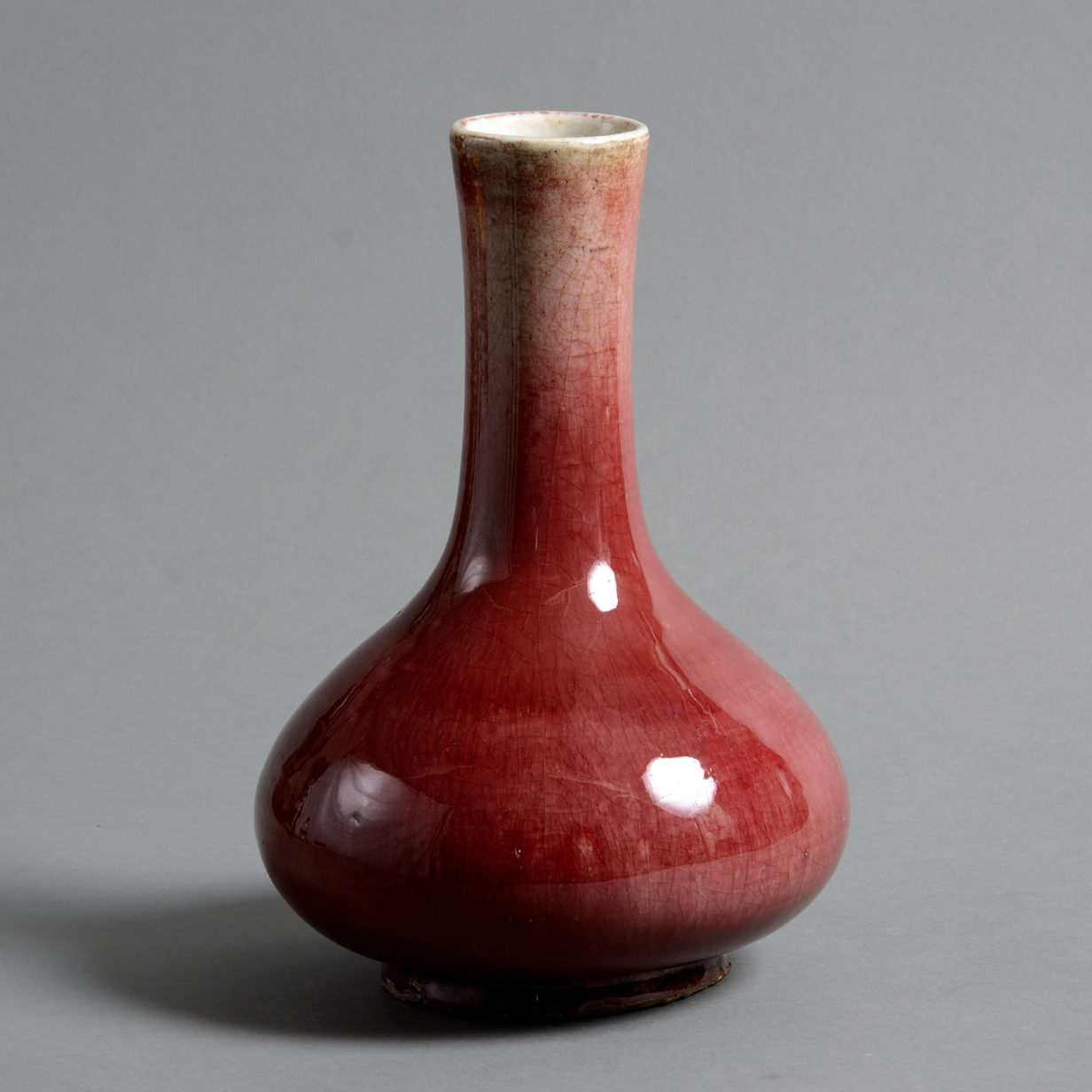A 19th century qing dynasty sang de boeuf bottle vase