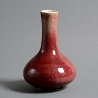 A 19th century qing dynasty sang de boeuf bottle vase