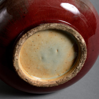 A 19th century qing dynasty sang de boeuf bottle vase