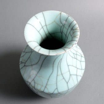 A 19th century qing dynasty celadon green vase