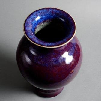 A 19th Century Qing Dynasty Sang de Boeuf or Flambé Vase