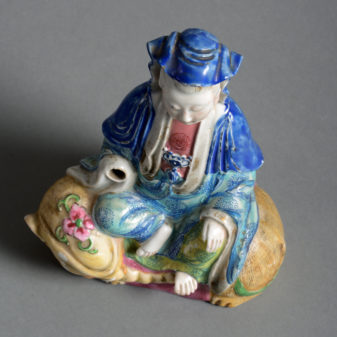 A 19th century qing dynasty guanyin seated upon an elephant