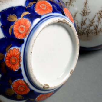 A pair of 19th century porcelain bottle vases
