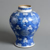 An 18th century kangxi period blue & white porcelain vase