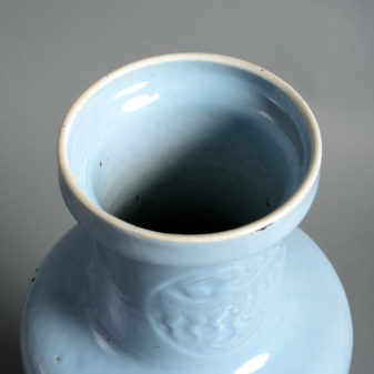 A 19th century clair de lune glazed porcelain vase