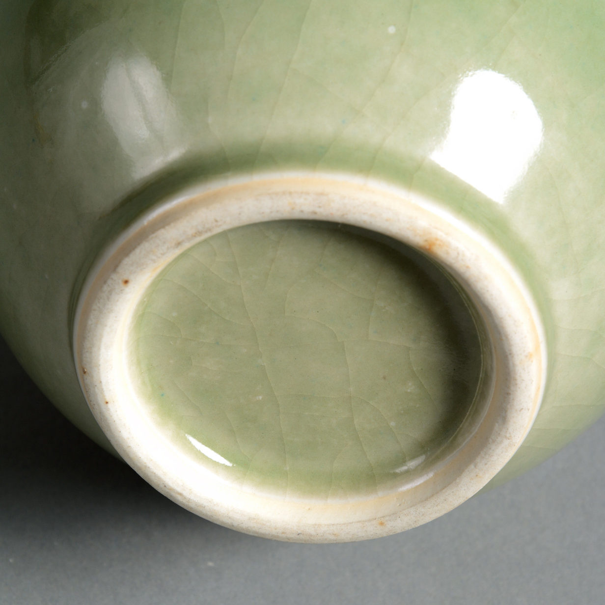 A 19th Century Celadon Porcelain Bottle Vase