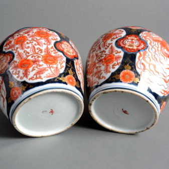 A 19th century pair of imari jars