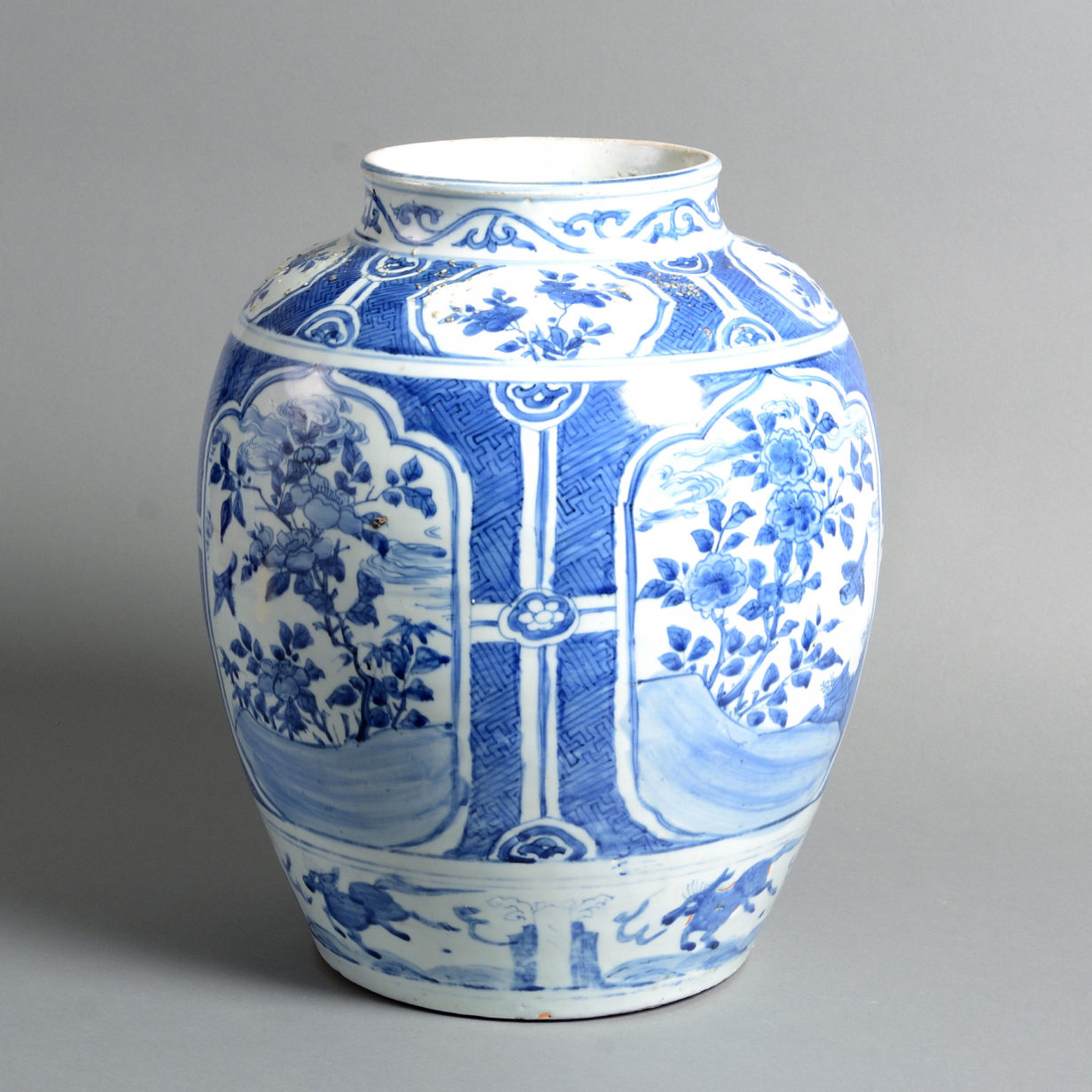 A ming period blue & white period ginger jar
