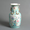 A 19th century turquoise glazed canton porcelain vase