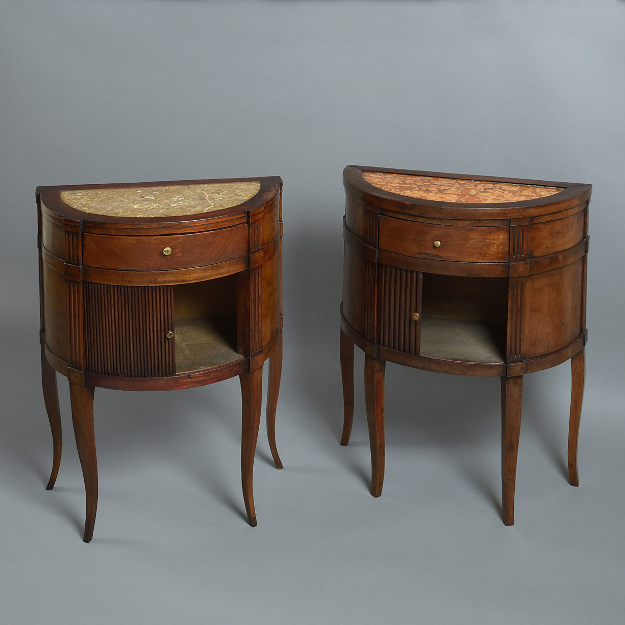 A matched pair of late 18th century bedside commodes