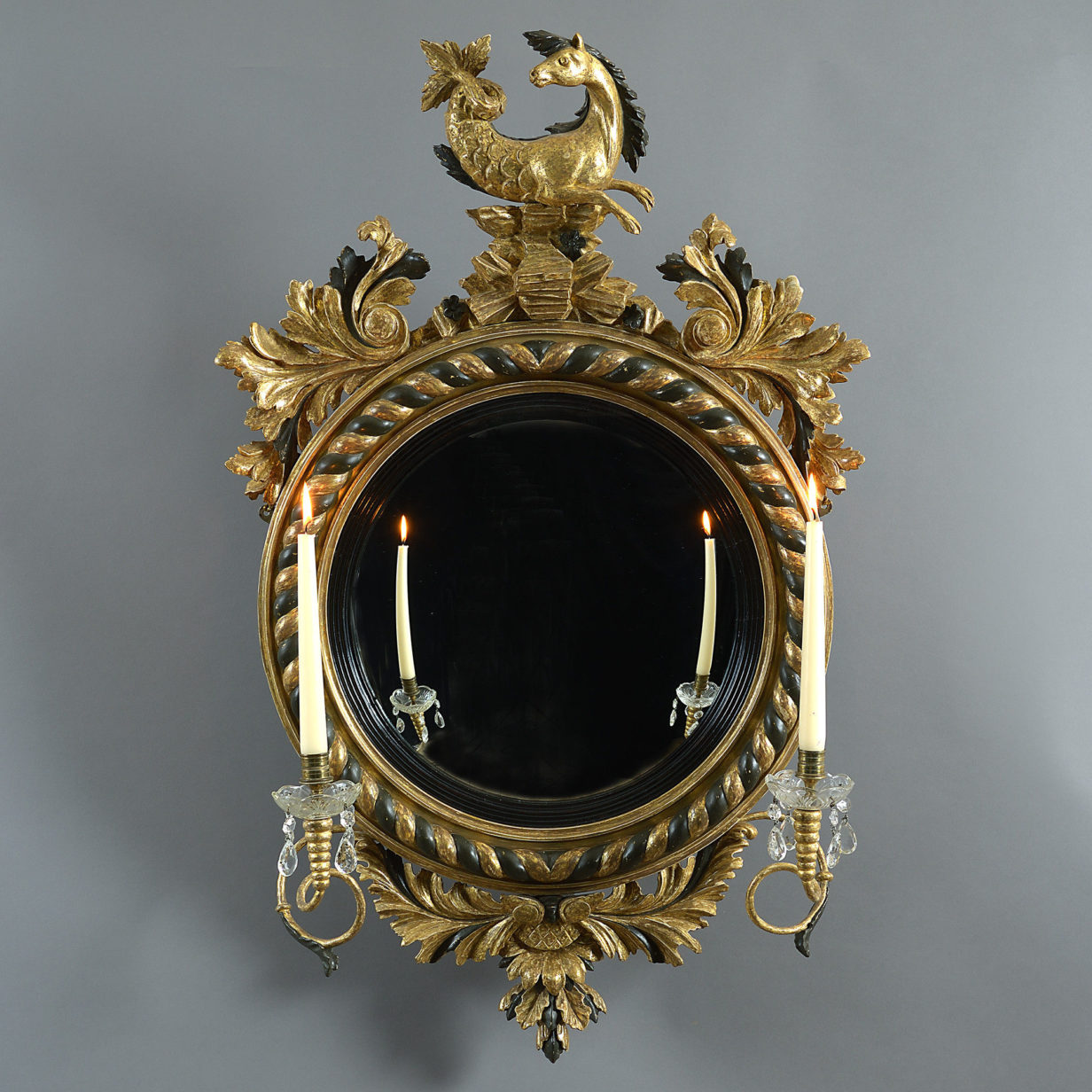 A 19th century regency period convex mirror