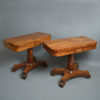 A 19th pair of regency period mahogany card tables