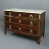A late 18th century directoire period mahogany commode