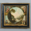 A late 18th century oil on panel, depicting the arts