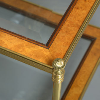 A 20th century pair of 'mallett' two tier tables