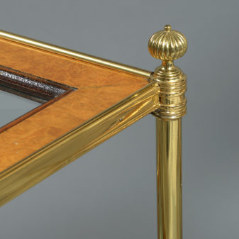 A 20th century pair of 'mallett' two tier tables