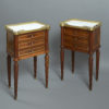 A pair of early 20th century bedside commodes or night stands