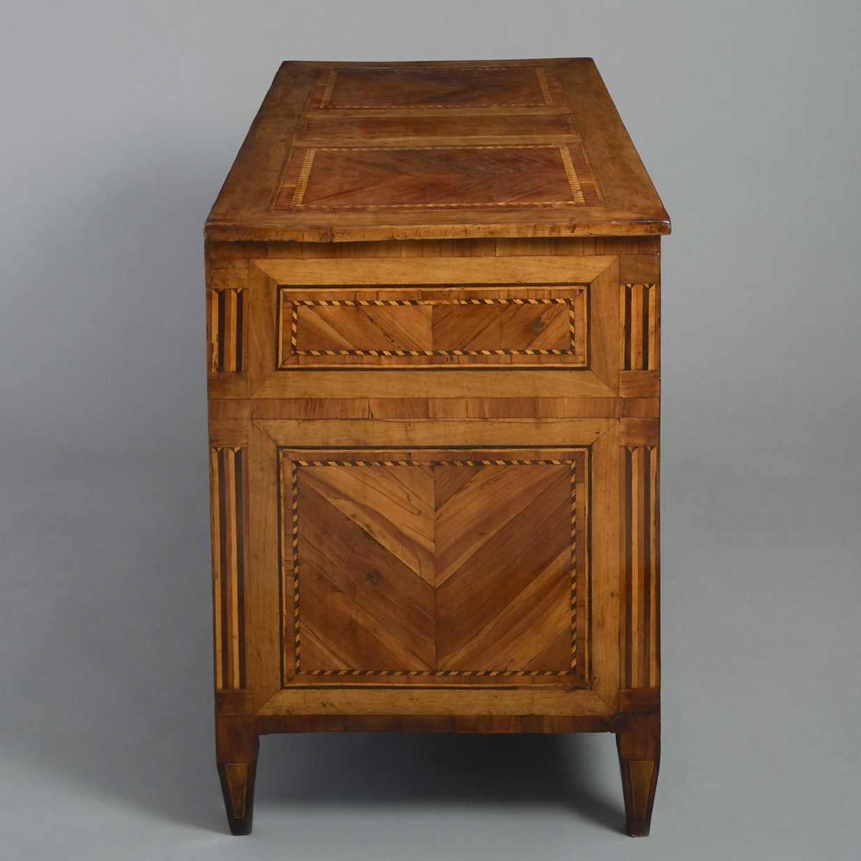 A late 18th century north italian parquetry commode