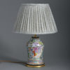 A 19th century famille rose vase as a lamp