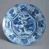 A blue and white kraakware charger