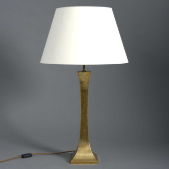 Square brass table lamp