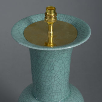Celadon vase lamp