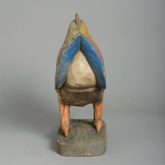 A carved chicken