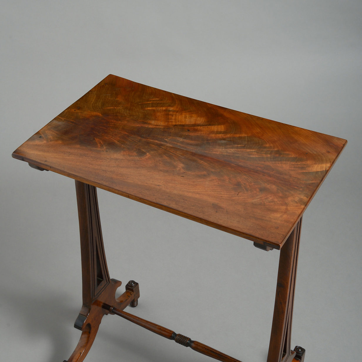 An early 19th century regency period mahogany end table