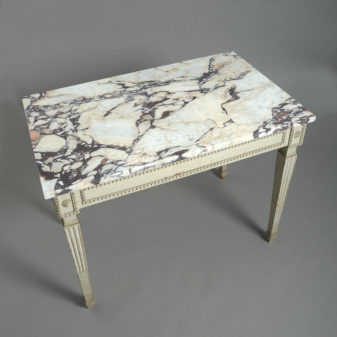 A 19th century louis xvi style painted centre table