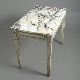 A 19th century louis xvi style painted centre table