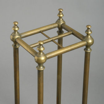 A 19th century victorian brass stick stand