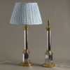 Pair of chrome lamps