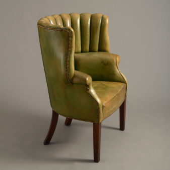 A george iii style leather armchair