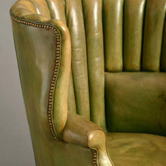 A george iii style leather armchair