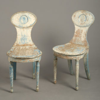 Pair of john gee hall chairs