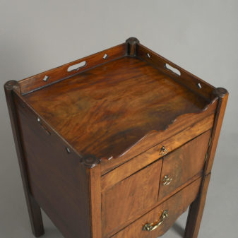 A pair of 18th century george iii bedside cupboards