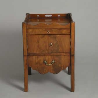A pair of 18th century george iii bedside cupboards