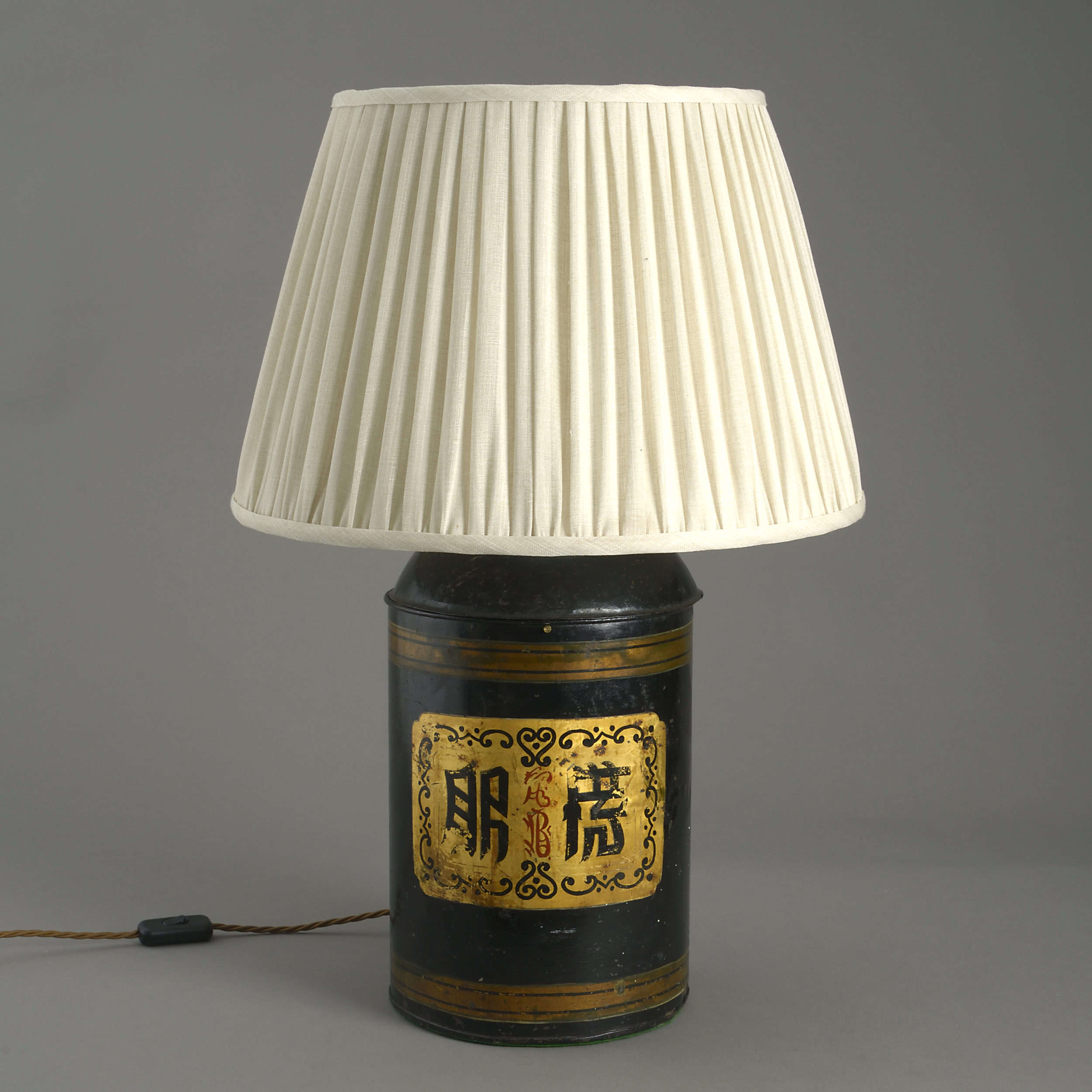 A 19th Century Tole Tea Canister Lamp Timothy Langston Fine Art