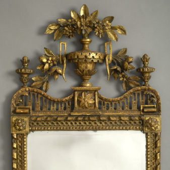An 18th century giltwood pier mirror