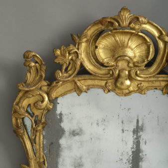 A louis xv period giltwood mirror
