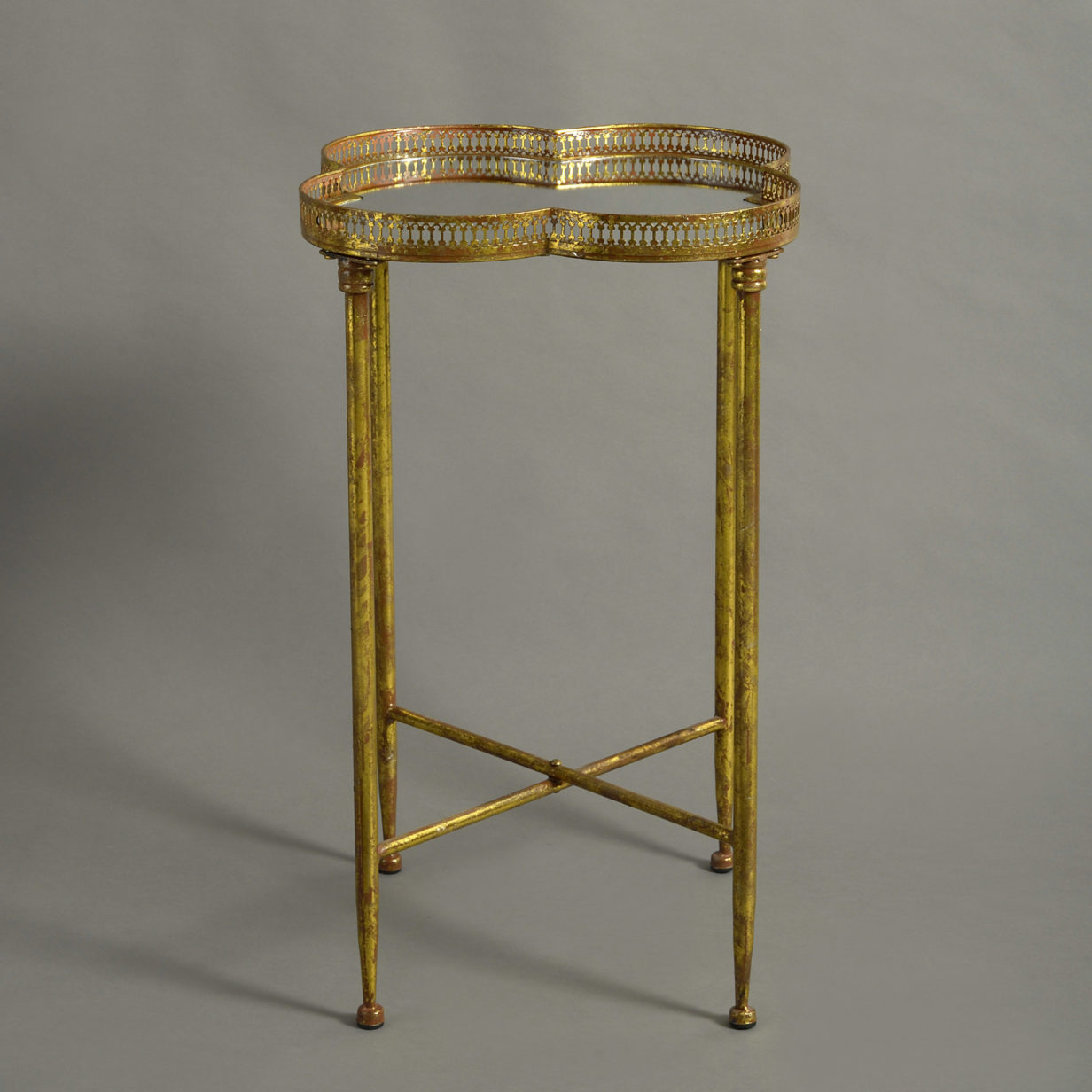 Pair of gilt end tables