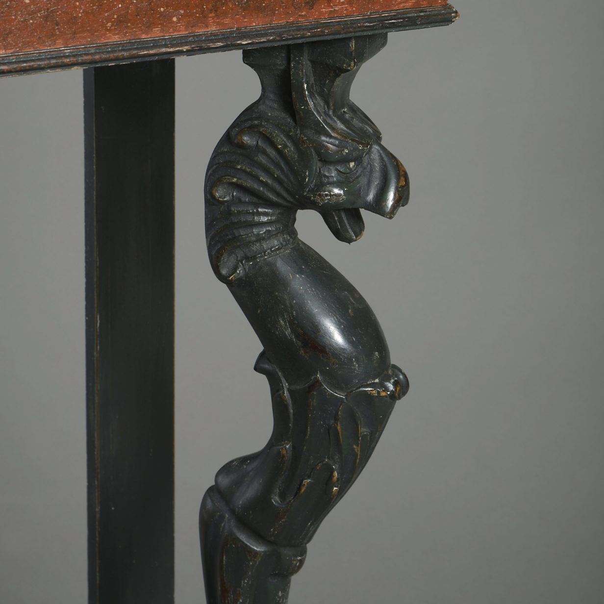 A 19th century painted neo-classical console table