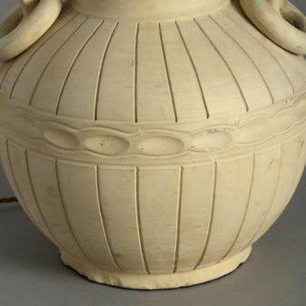 A 20th Century Terracotta Classical Vase Lamp