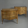 Pair of walnut commode