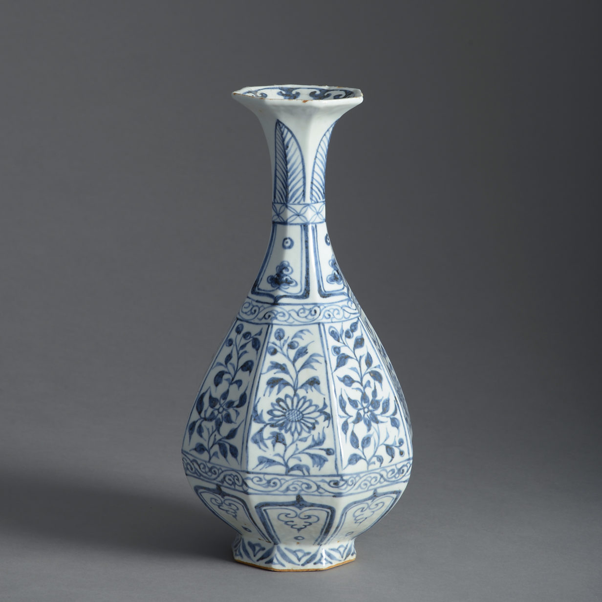 Turkish blue and white vase
