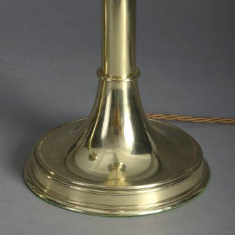 Pair of brass candlestick lamps