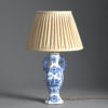 Blue and white delft vase lamp