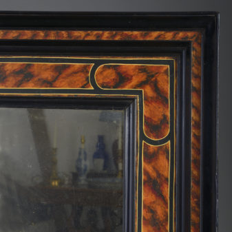 19th century faux tortoiseshell mirror