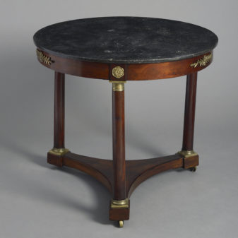 Early 19th century empire period mahogany centre table